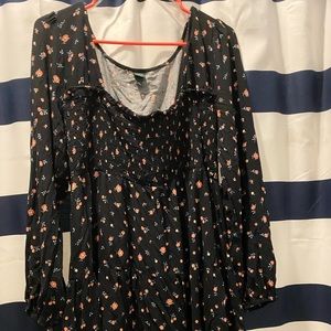 Black and floral dress